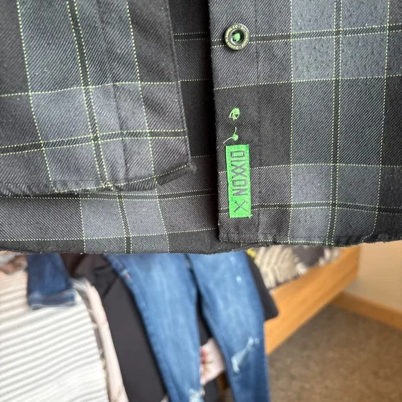 DIXXON Green and Gray Button Down Shirt - Picture 2 of 6